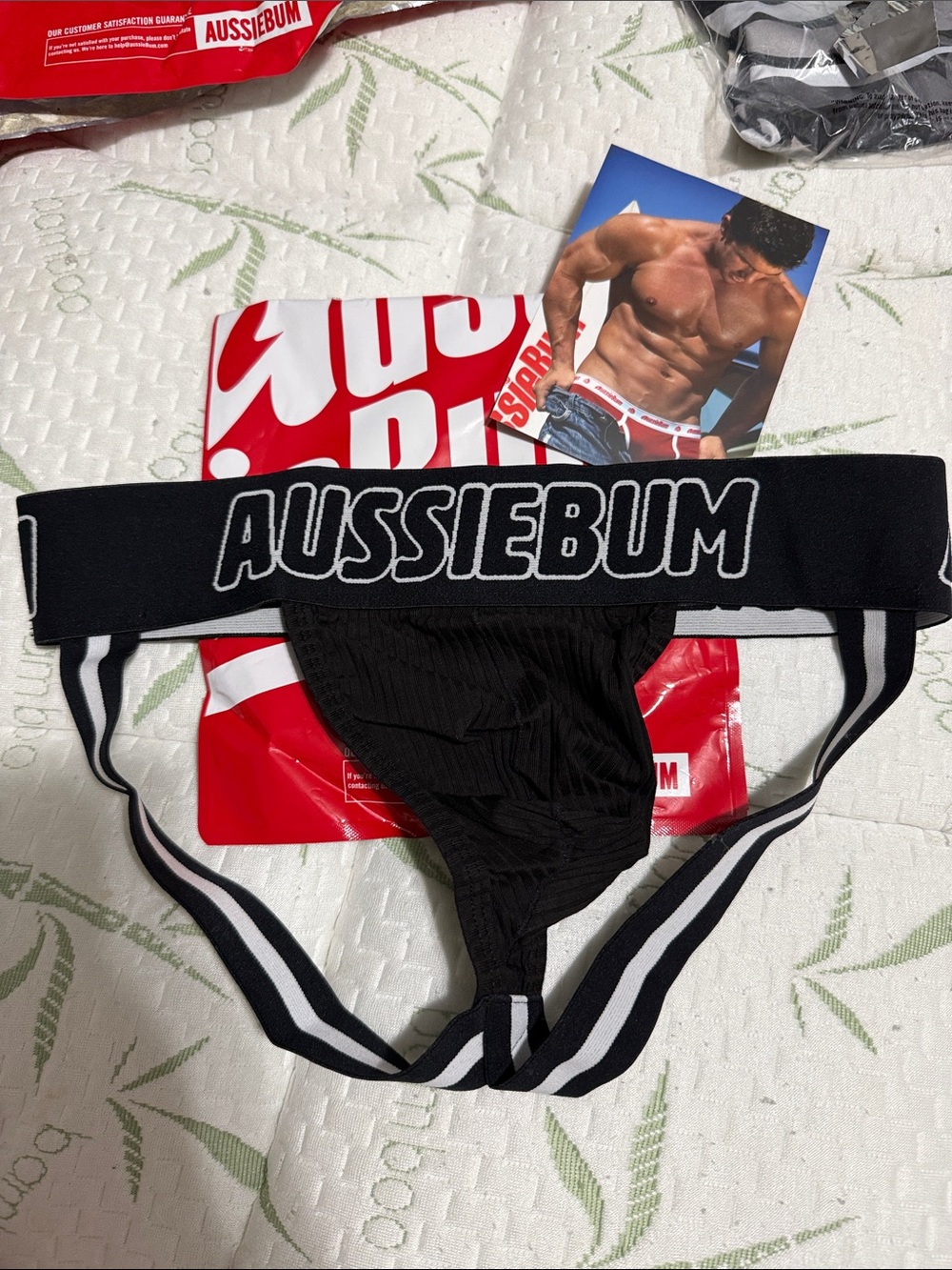 Aussiebum Men’s Black Supportive Jockstrap